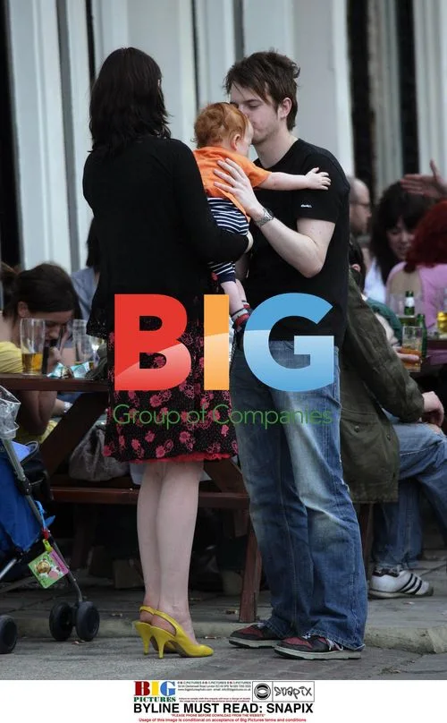 Singer Sophie Ellis Bextor with son & fiance