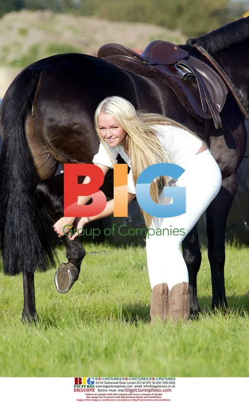 Jennifer Ellison at Horse Stables