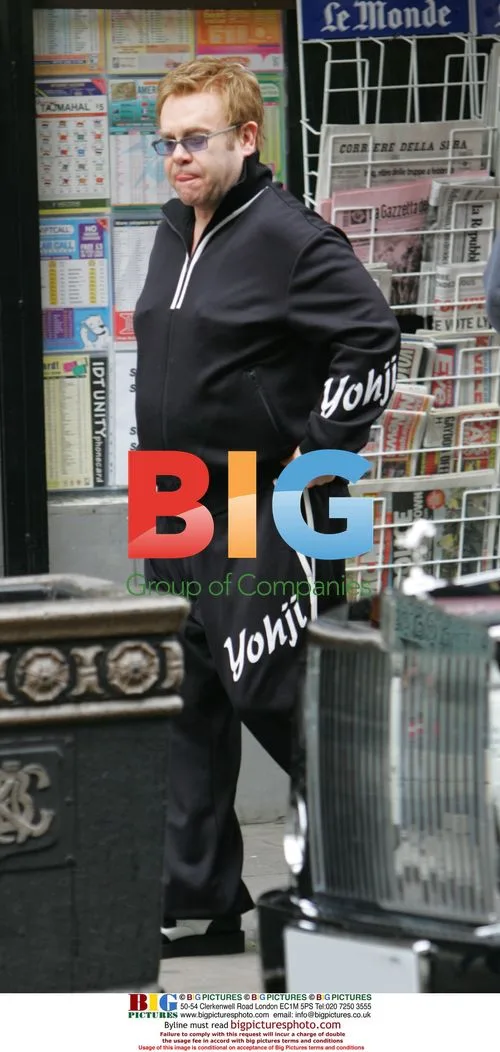 Elton John Shopping in London