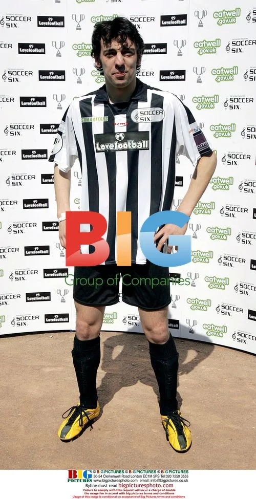 Ralf Little warms up at Celebrity Soccer Six