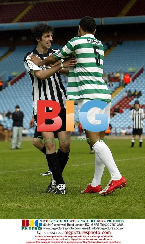 Harvey and Ralf Little at Celebrity Soccer Six