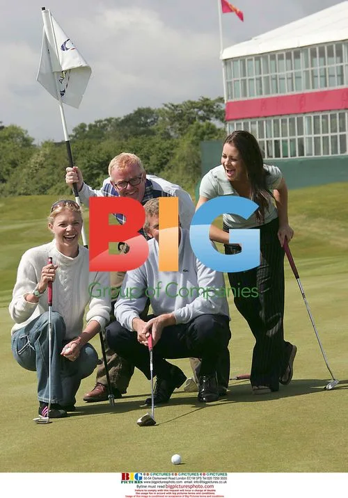 Chris Evans, Kirsty Gallagher, Jodie Kidd and Colin Montgomery at All Star Cup 2005