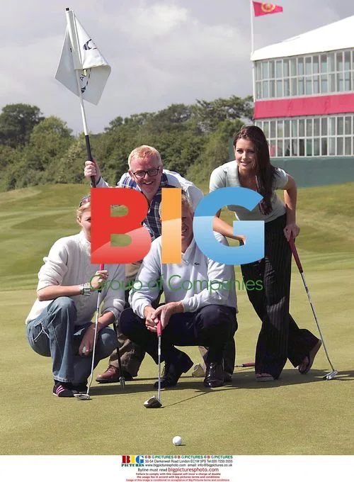 Chris Evans, Kirsty Gallagher, Jodie Kidd at All Star Cup 2005