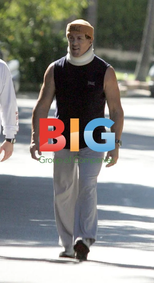 Sylvester Stallone Leaving Gym in Neck Brace