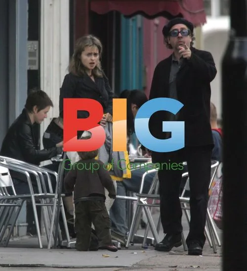 Tim Burton and Helena Bonham-Carter with son Billy Ray