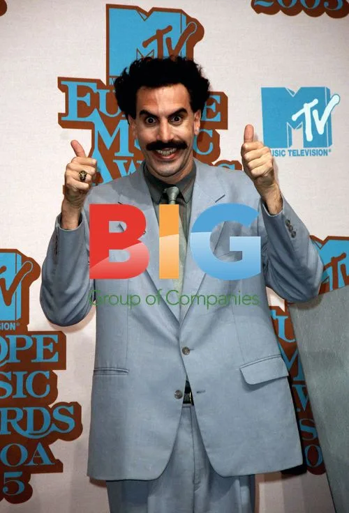 'Borak', the Khazakstanian TV reporter, arrives at MTV Europe awards