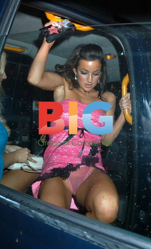 Glamour model leaving Maxim UK party