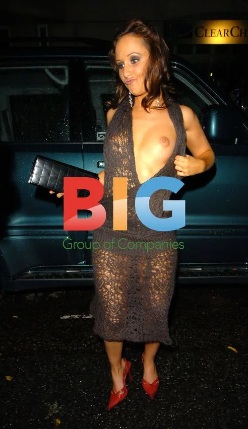 Glamour model leaves 'Maxim UK' party in London