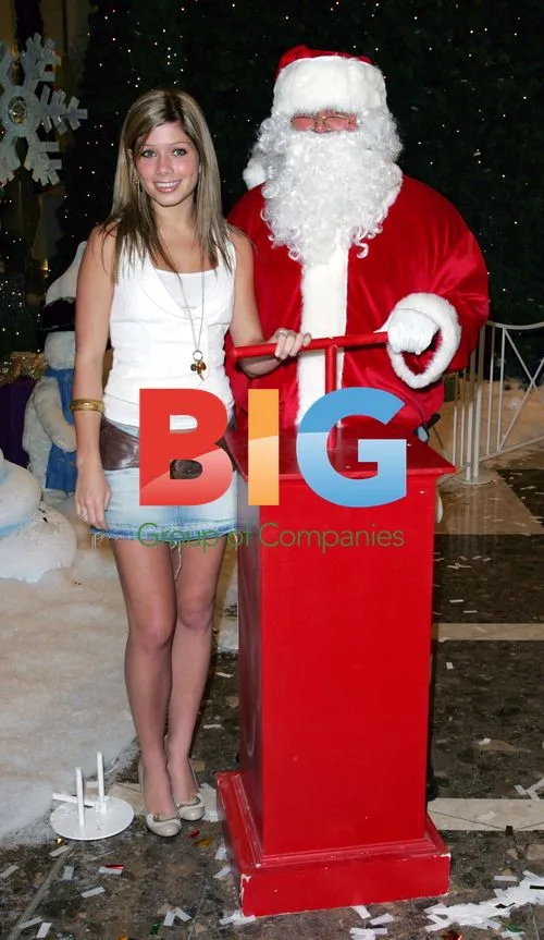 Nikki Sanderson switches on Christmas lights