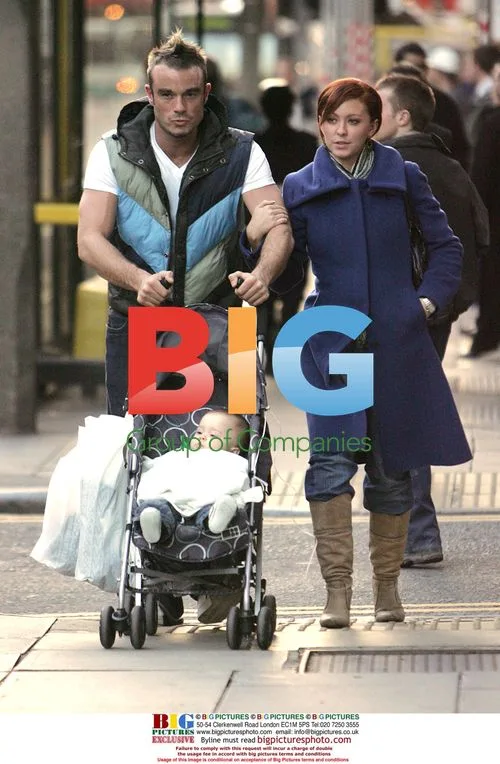 Natasha Hamilton and Fran Cosgrave out shopping with baby