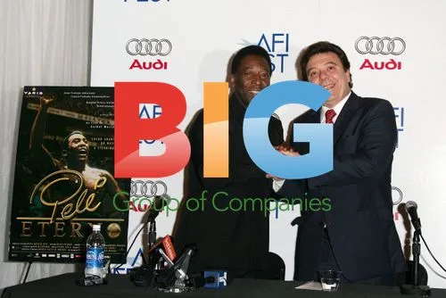 Pele and director at Pele Forever screening