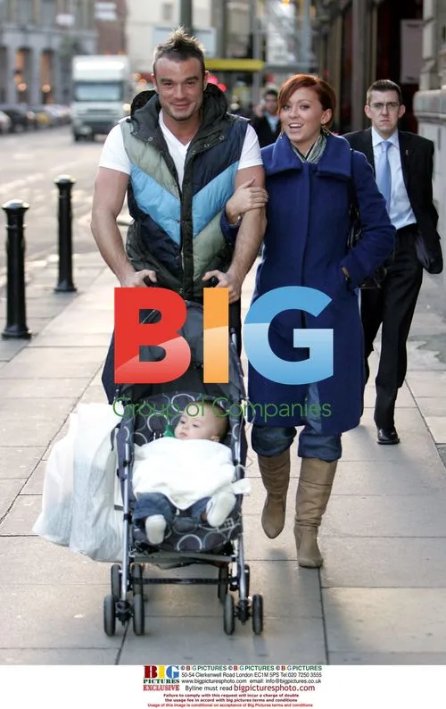 Natasha Hamilton and Fran Cosgrave out shopping with baby