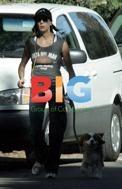 Teri Hatcher Jogging with Dog