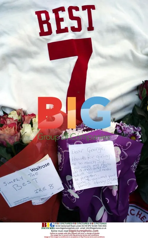 Tributes for George Best Outside Hospital