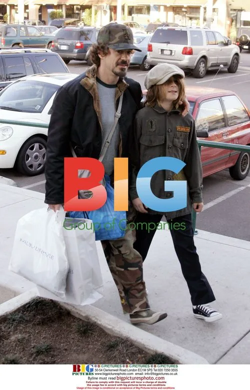 Robert Downey Jr. and Family in Malibu