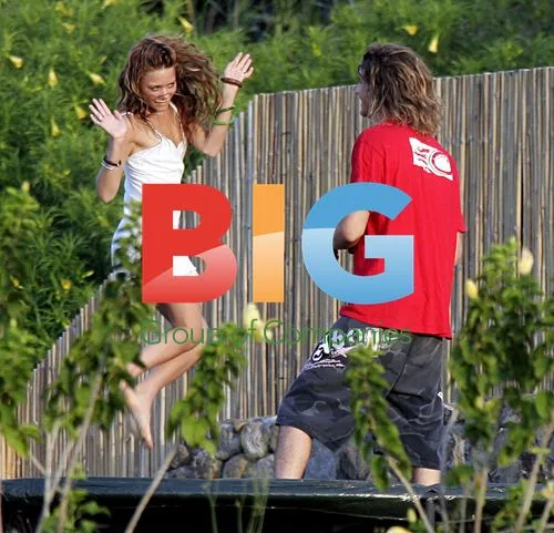 Mary-Kate Olsen and Stavros Niarchos on Trampoline