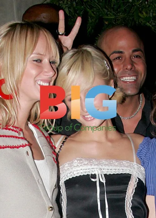 Paris Hilton leaves Koi Restaurant with friends