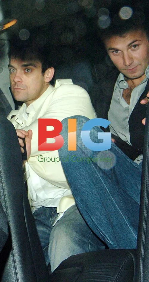 Robbie Williams and Jonathan Wilkes Leaving Birthday Party