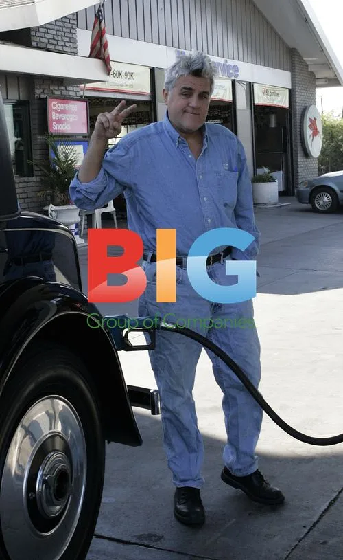 Jay Leno Drives Classic Car in Hollywood