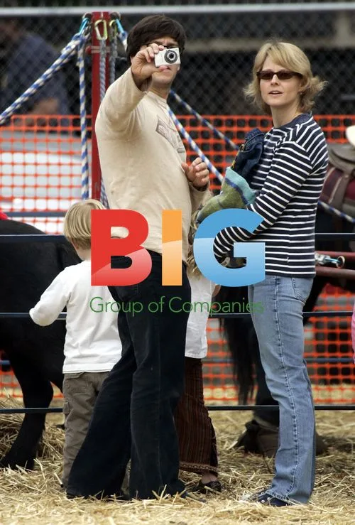 Jodie Foster at a Pumpkin Patch with Son