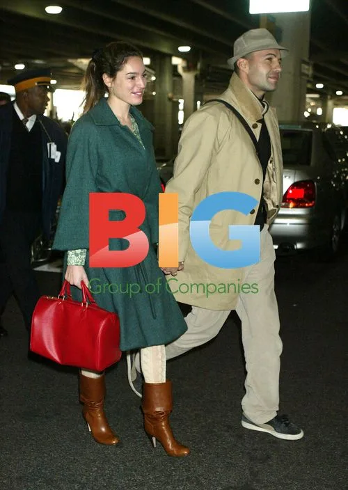 Billy Zane and Kelly Brook at JFK Airport