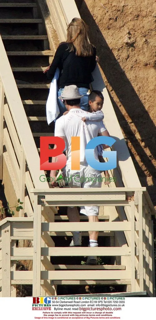 Brad Pitt and Angelina Jolie's family beach day