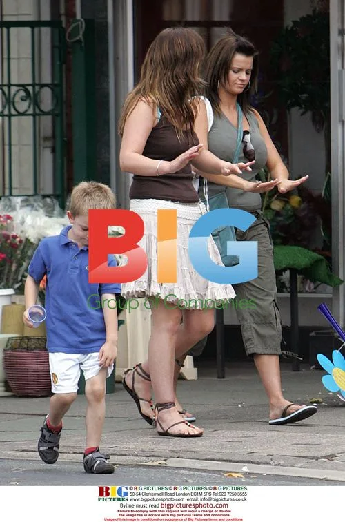 Kerry Katona Out with Friend and Son