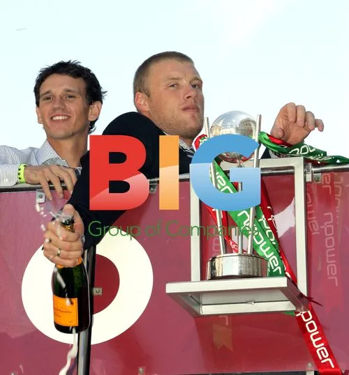 Freddie Flintoff Celebrates Ashes Win