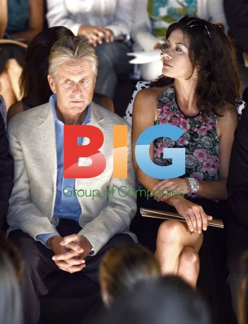 Micheal Douglas and Catherine Zeta Jones at Micheal Kors Fashion Show