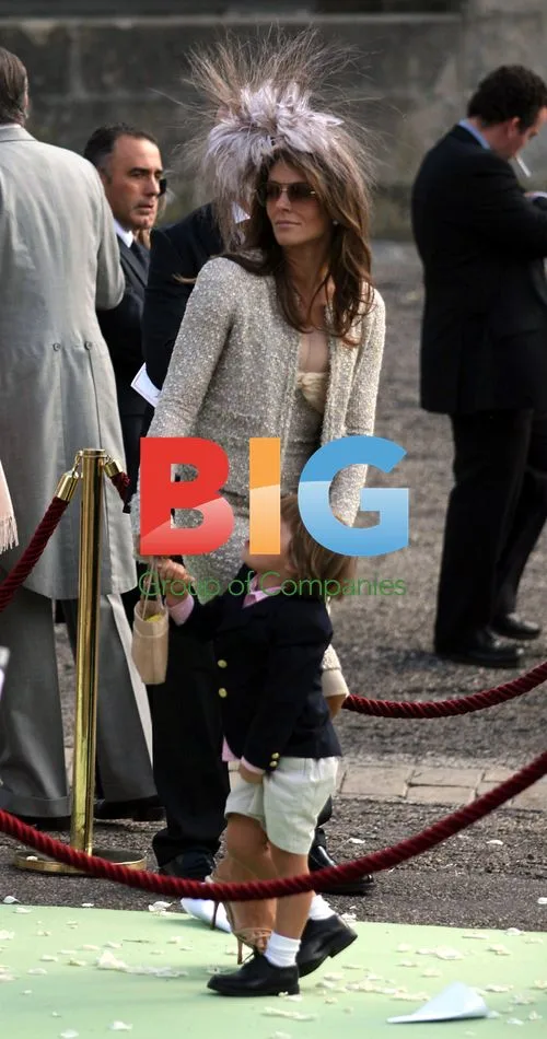 Liz Hurley and Son at LVMH Wedding