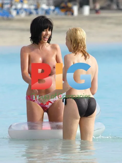 Glamour models Jo Hicks and Sophie Howard on holiday