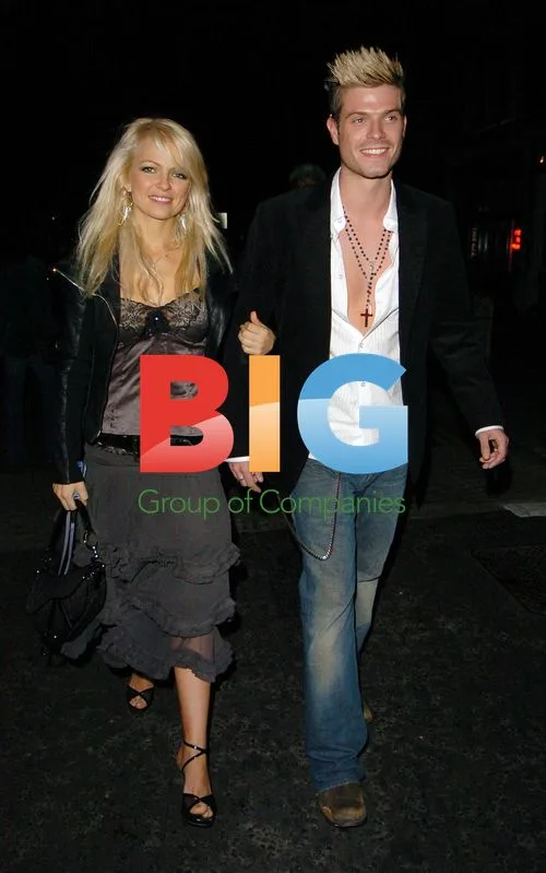 Phixx singer Mikey Green and Hannah Sandling at MAC party