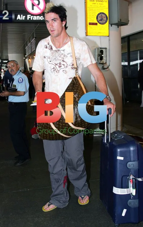 Tired English Cricketers Arrive at LAX