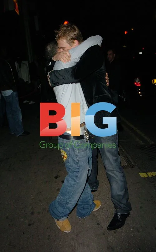 Lee Ryan and Abs Arriving at Pop Club