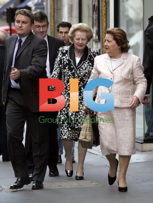 Baroness Margaret Thatcher Walks in North London