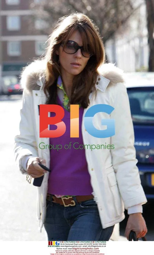 Liz Hurley Runs Errands in London