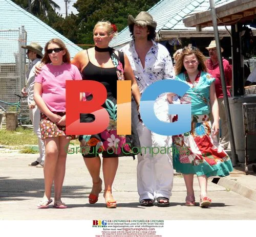 Laurence Llewelyn-Bowen and family on holiday in Caribbean
