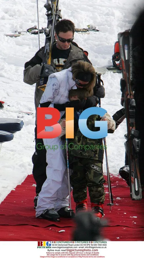Victoria Beckham Comforts Son Brooklyn on Ski Slope