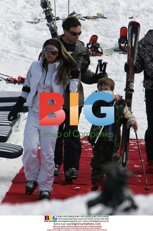 Victoria Beckham comforts son Brooklyn on ski slope