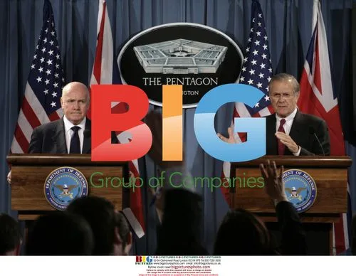 Rumsfeld and Reid at Pentagon News Conference
