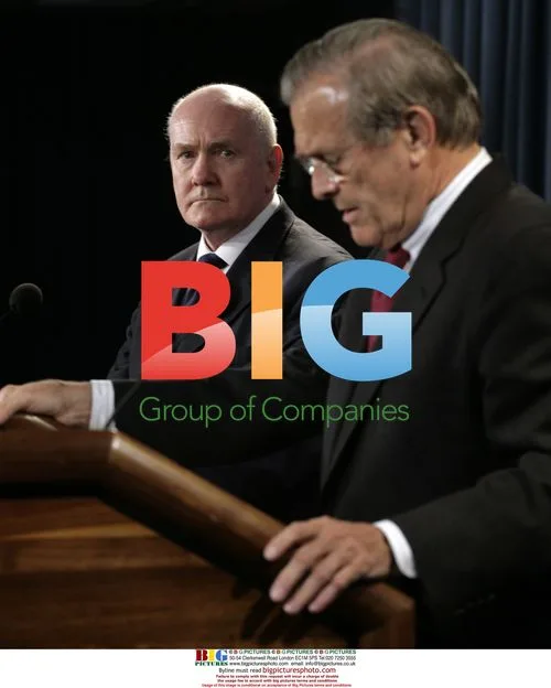 Rumsfeld and Reid at Pentagon