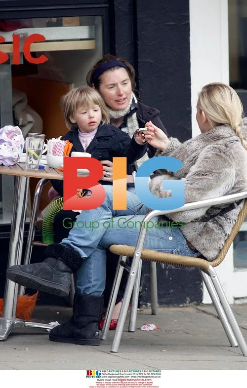 Jools Oliver with Daughters in London