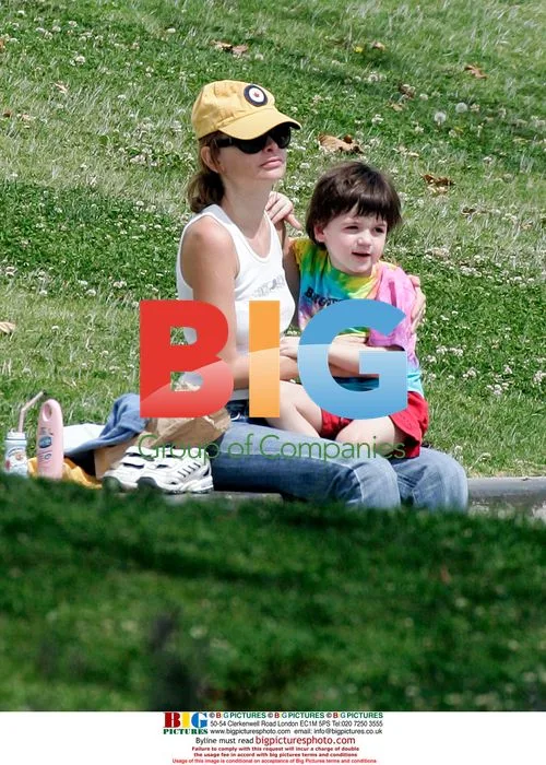 Calista Flockhart with son Liam at park