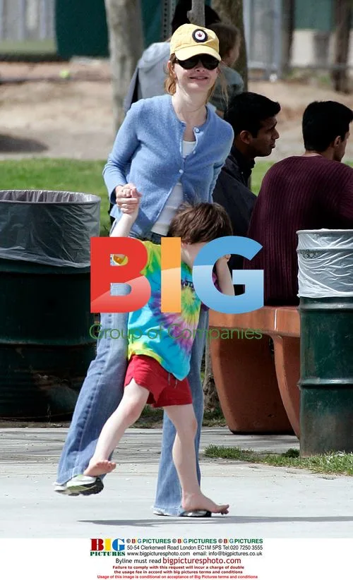 Calista Flockhart and Son Liam in Park