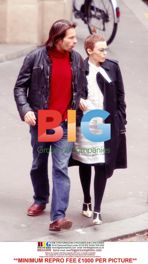 Kylie Minogue and Olivier Martinez in Paris