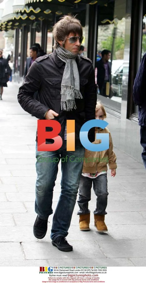 Liam Gallagher and son Lennon shop at Harrods