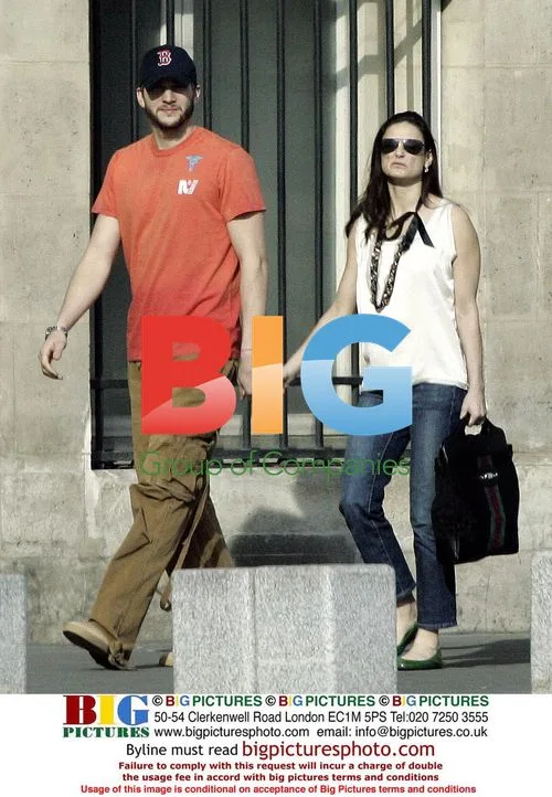 Ashton Kutcher and Demi Moore in Paris