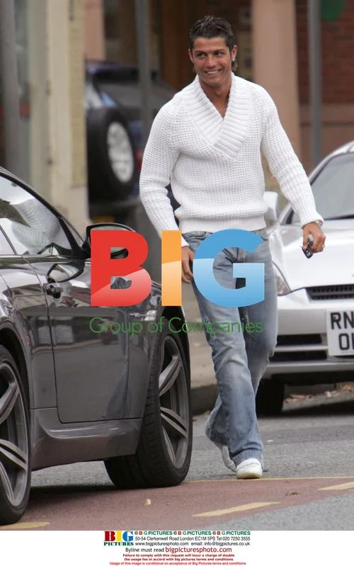 Christiano Ronaldo Leaves Cafe in Cheshire