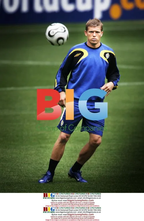 Sweden's Marcus Allback training at World Cup 2006