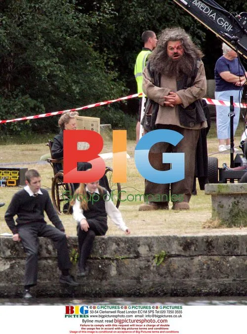 Harry Potter film set with actors and crew